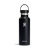 Hydro Flask 18 Oz Standard Mouth Water Bottle -Yeti Sales 2025 S18SX001 Black StraightOn